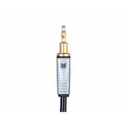 Monolith by Monoprice 14AWG Oxygen Free Copper Multi-Strand Conductors PE Insulated Speaker Wire with Gold Plated Banana Plug Connectors, 6ft - Pair