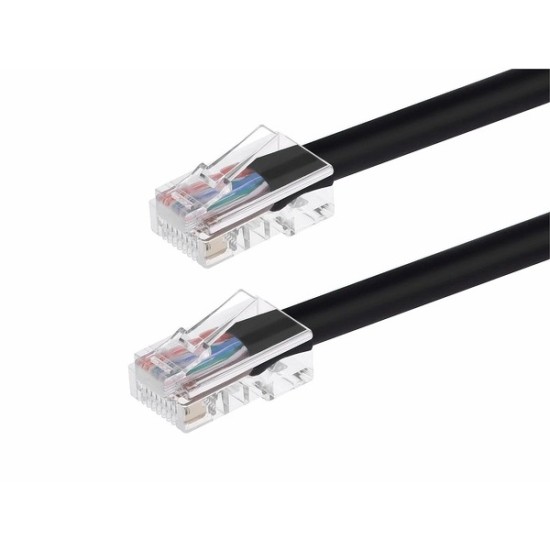 Monoprice Cat5e 10ft Black Patch Cable, UTP, 24AWG, 350MHz, Pure Bare Copper, RJ45, Zeroboot Series Ethernet Cable Monoprice Cat5e 10ft Black Patch Cable, UTP, 24AWG, 350MHz, Pure Bare Copper, RJ45, Zeroboot Series Ethernet Cable