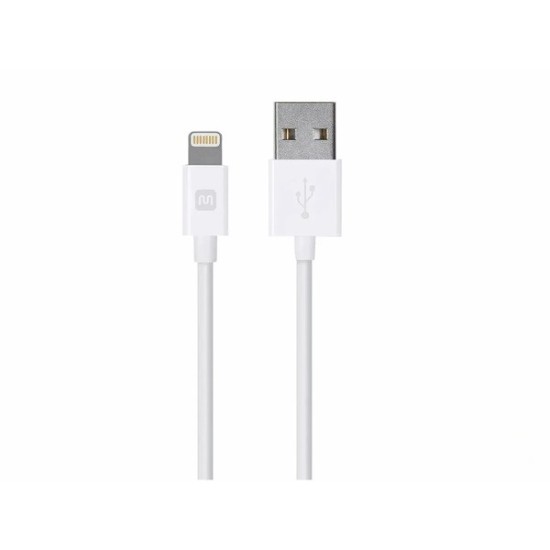 Monoprice Essential Apple MFi Certified Lightning to USB-A Charging Cable - 6ft White Monoprice Essential Apple MFi Certified Lightning to USB-A Charging Cable - 6ft White