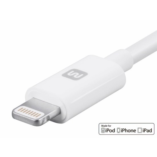 Monoprice Essential Apple MFi Certified Lightning to USB-A Charging Cable - 6ft White Monoprice Essential Apple MFi Certified Lightning to USB-A Charging Cable - 6ft White