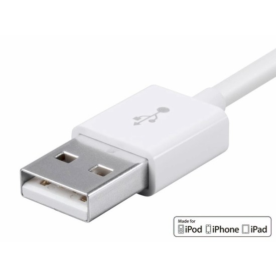 Monoprice Essential Apple MFi Certified Lightning to USB-A Charging Cable - 6ft White Monoprice Essential Apple MFi Certified Lightning to USB-A Charging Cable - 6ft White