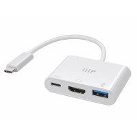 Monoprice 3-in-1 USB-C to 4K HDMI Multiport Adapter
