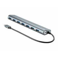 Monoprice SuperSpeed 7-Port USB-C Hub, Gray