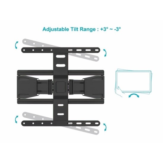 Monoprice Ultra Low-Profile Full Motion TV Wall Mount For 40" To 75" TVs up to 110lbs, Max VESA 400x400, Works with Concrete, Brick, and Wooden Studs Monoprice Ultra Low-Profile Full Motion TV Wall Mount For 40" To 75" TVs up to 110lbs, Max VESA 400x400, Works with Concrete, Brick, and Wooden Studs