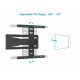 Monoprice Ultra Low-Profile Full Motion TV Wall Mount For 40" To 75" TVs up to 110lbs, Max VESA 400x400, Works with Concrete, Brick, and Wooden Studs Monoprice Ultra Low-Profile Full Motion TV Wall Mount For 40" To 75" TVs up to 110lbs, Max VESA 400x400, Works with Concrete, Brick, and Wooden Studs