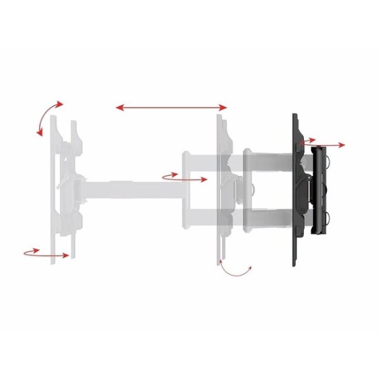 Monoprice Essential Full Motion TV Wall Mount Bracket For 42" To 75" TVs up to 110lbs, Max VESA 400x400, Enabled for Portrait Mode Monoprice Essential Full Motion TV Wall Mount Bracket For 42" To 75" TVs up to 110lbs, Max VESA 400x400, Enabled for Portrait Mode