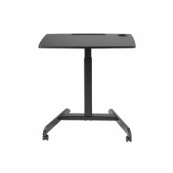 Monoprice Gas-Lift Height Adjustable Sit-Stand Mobile Rolling Workstation Laptop and Computer Desk V2