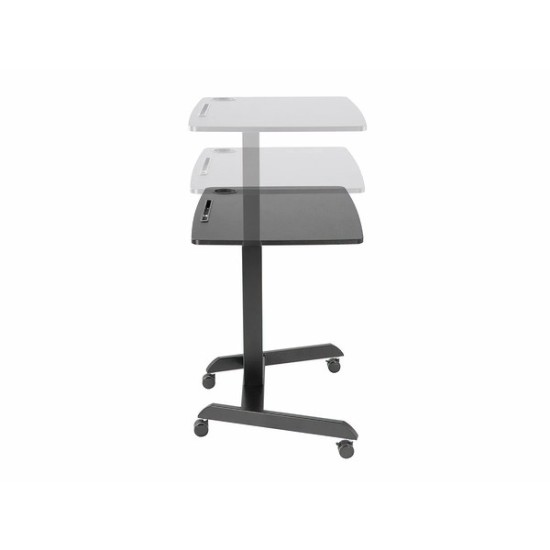 Monoprice Gas-Lift Height Adjustable Sit-Stand Mobile Rolling Workstation Laptop and Computer Desk V2 Monoprice Gas-Lift Height Adjustable Sit-Stand Mobile Rolling Workstation Laptop and Computer Desk V2