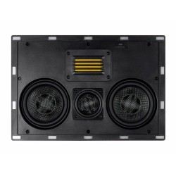 Monoprice Amber In-Wall Speaker Center Channel Dual 5.25-inch 3-way Carbon Fiber with Ribbon Tweeter (single)
