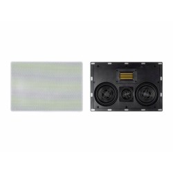 Monoprice Amber In-Wall Speaker Center Channel Dual 5.25-inch 3-way Carbon Fiber with Ribbon Tweeter (single)