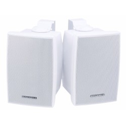 Monoprice 5.25in 2-Way Indoor/Outdoor Weatherproof Speakers, 40W Nominal, 80W Max (Pair)